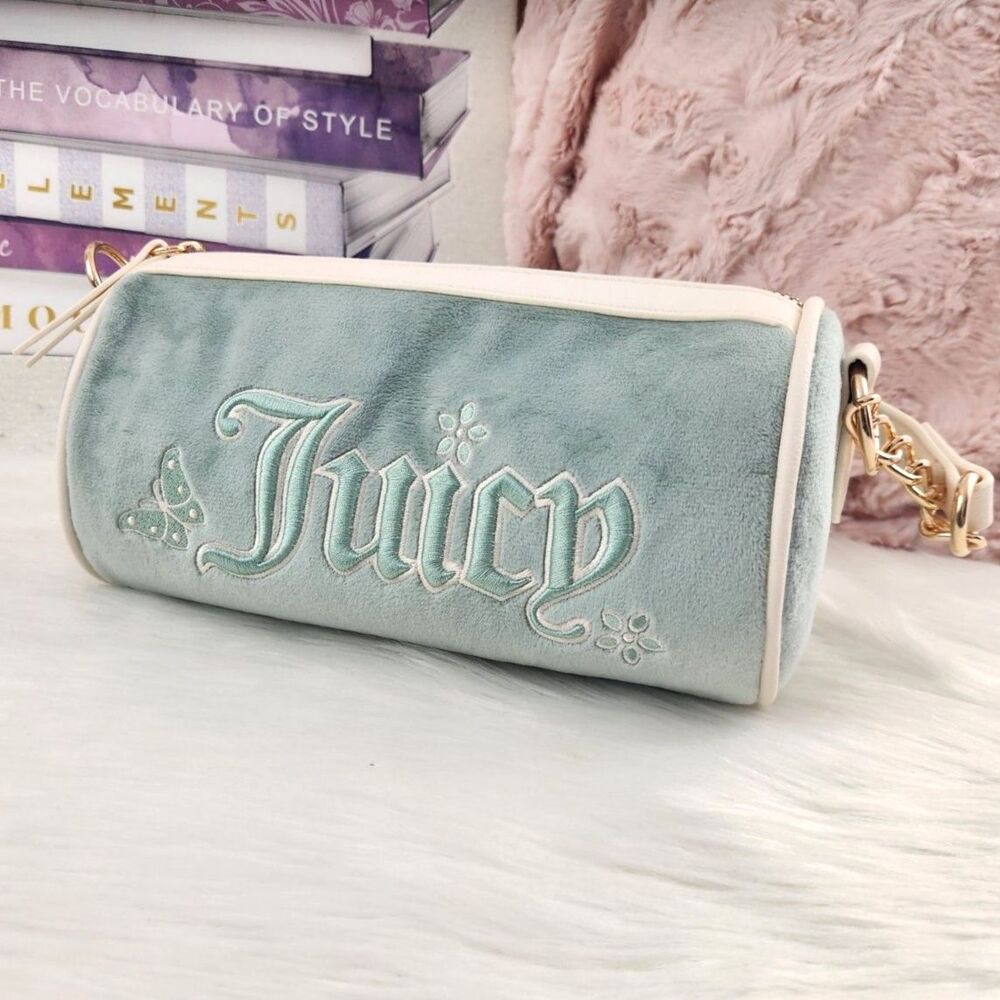 {Juicy Couture} Mint Green {Velvet} Barrel Bag
